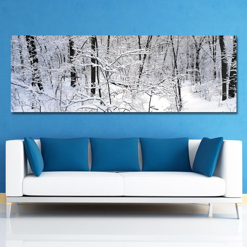 Dyc 10494 Jednosprejové Olejomalby Fotografie Forest Snow Scene Painting Nástěnné Umění Pro Domácí Dekorace