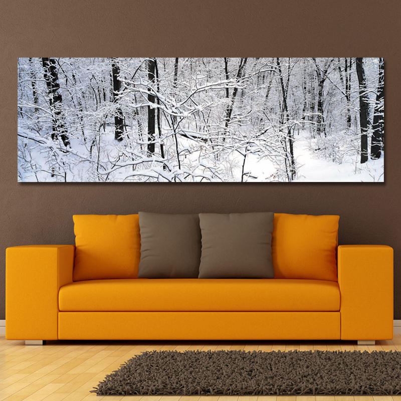 Dyc 10494 Jednosprejové Olejomalby Fotografie Forest Snow Scene Painting Nástěnné Umění Pro Domácí Dekorace