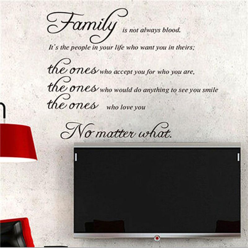 Family Quote Nálepka Na Zeď Odnímatelná Nástěnná Malba Diy Obývací Pokoj Art Home Decor