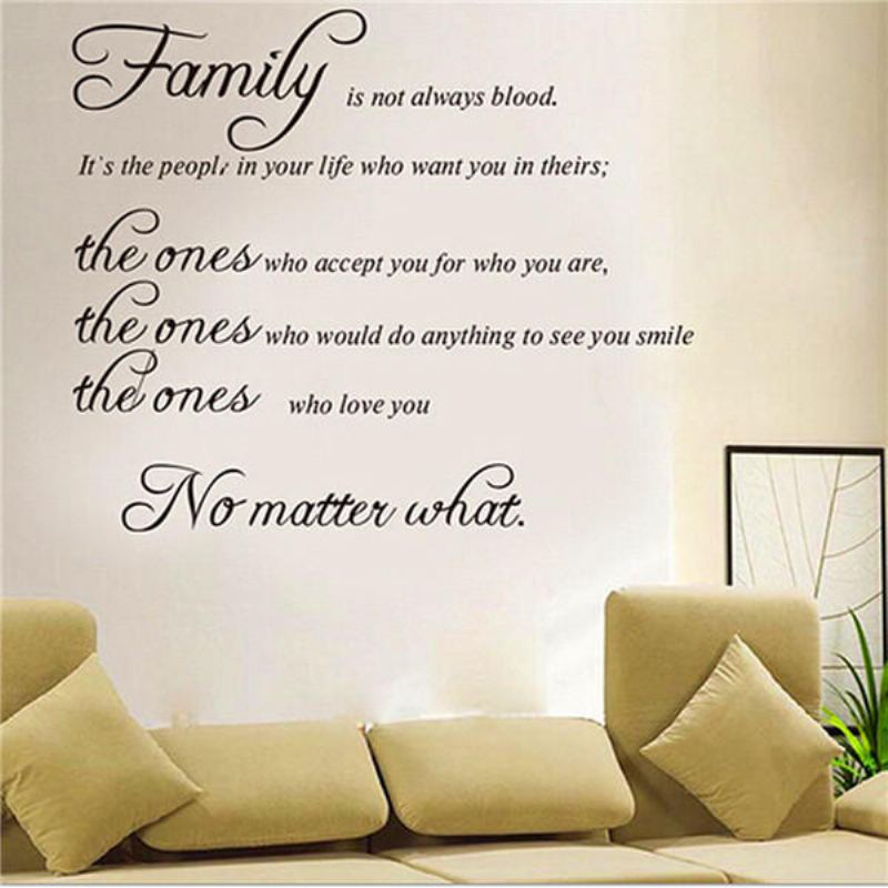 Family Quote Nálepka Na Zeď Odnímatelná Nástěnná Malba Diy Obývací Pokoj Art Home Decor