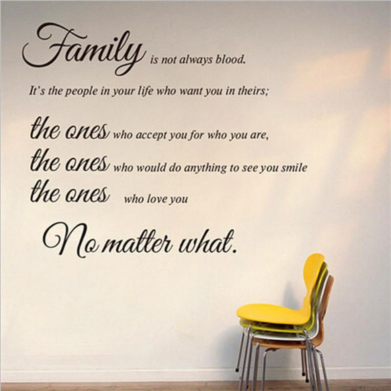 Family Quote Nálepka Na Zeď Odnímatelná Nástěnná Malba Diy Obývací Pokoj Art Home Decor