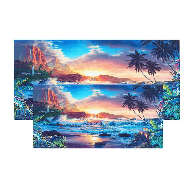 Home Decor Obrazy Na Plátně Na Zeď Modern Sunset Scenery Beach Tree Gift