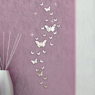 Honana Dx-y5 30pcs Butterfly Combination 3d Zrcadlové Samolepky Na Zeď Domácí Dekorace Diy Do Pokoje