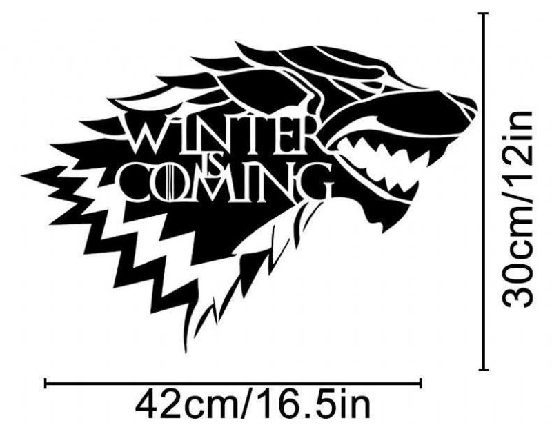 Hra O Trůny House Stark Wolf Vinyl Samolepka Obtisk Hbo Zima Se Blíží