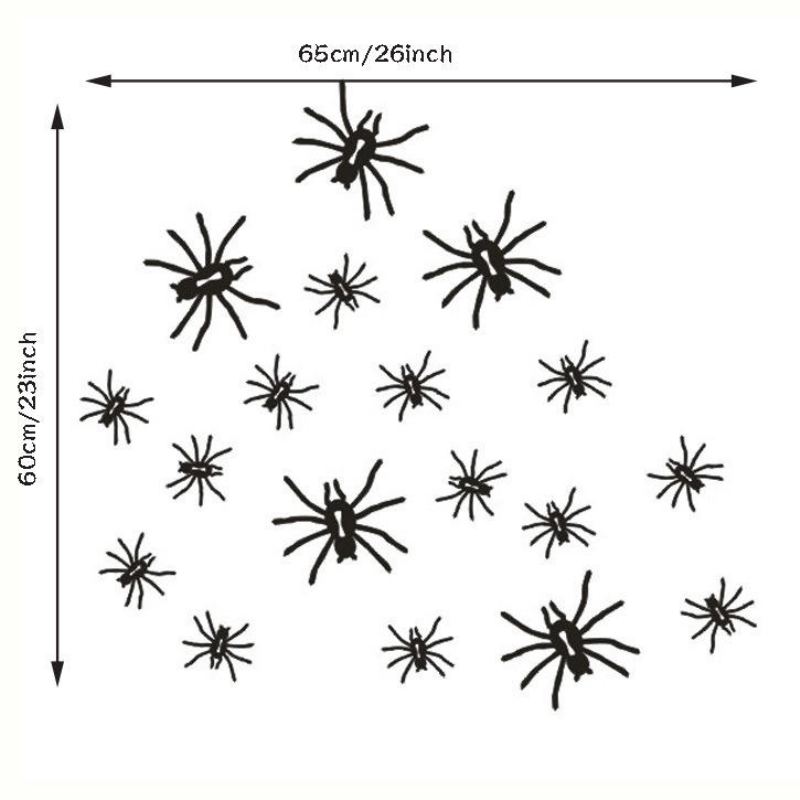 Kst-5 Halloween Pvc Samolepky Na Zeď Spider Obývací Pokoj Ložnice Dekorace Na Zeď