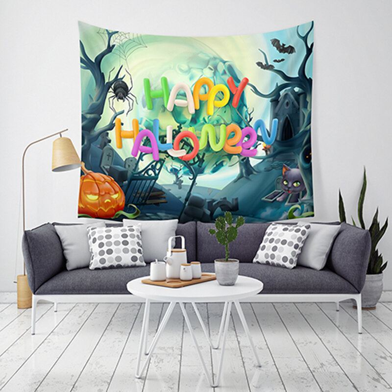 Lwg6 Halloween Gobelín Dýně Tisk Závěsný Nástěnné Umělecké Domácí Dekorace Pro Domov