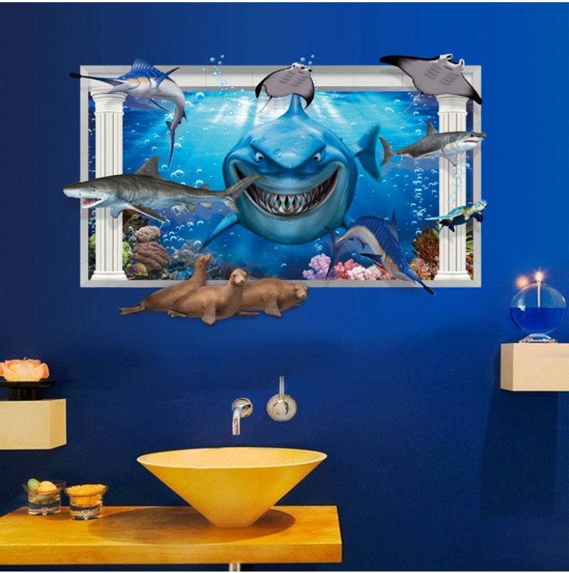 Miico 3d Creative Pvc Samolepky Na Zeď Home Decor Mural Art Odnímatelná Samolepka S Dekorem Ponorky