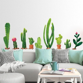 Miico Creative Cartoon Cactus Pvc Vyjímatelná Dekorativní Samolepka Na Stěnu Na Dveře Pokoje