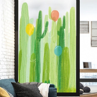 Miico Fx82031 2ks Nálepka Na Malování Kaktusů A Balónků Nálepky Na Skleněné Dveře Na Zeď Na Domácí Dekoraci
