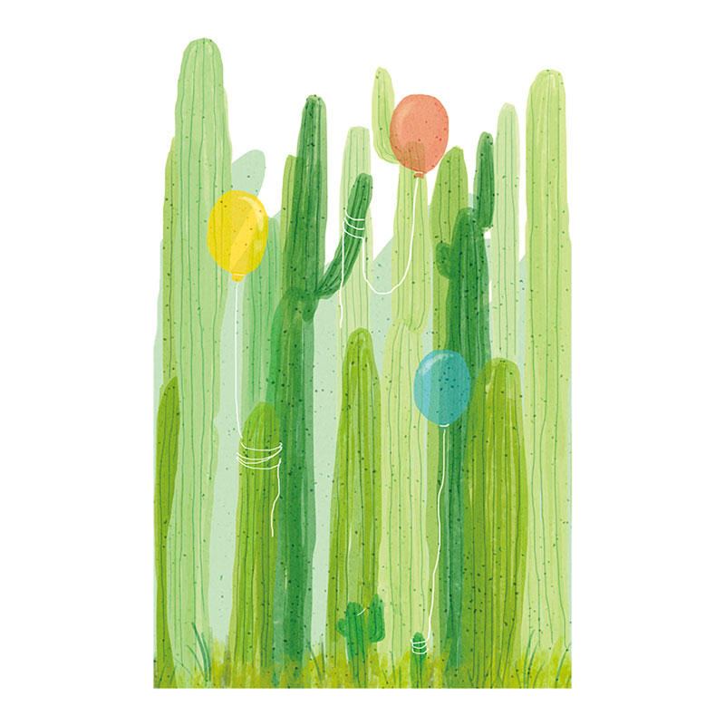 Miico Fx82031 2ks Nálepka Na Malování Kaktusů A Balónků Nálepky Na Skleněné Dveře Na Zeď Na Domácí Dekoraci