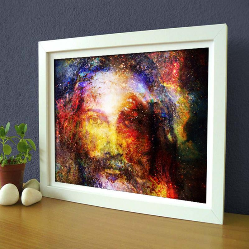 Miico Ručně Malované Olejomalby Jesus Portrait Wall Art Pro Domácí Dekoraci