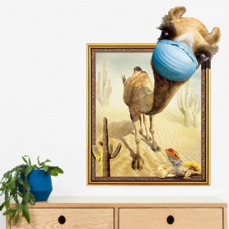 Nálepka Miico Creative 3d Desert Camel Frame Pvc Dekorativní Dekorace Na Stěnu Do Pokoje