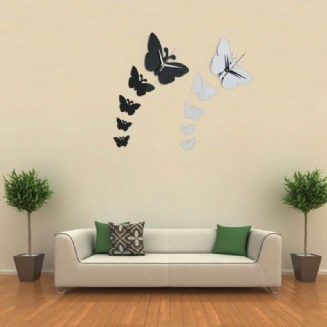 Nálepka S Motýly Na Zeď Na Stěnu Se Zrcadlovým Povrchem Domácí Dekorace