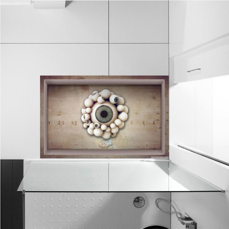 Pag 3d Koupelna Protiskluzový Vzor Oční Bulvy Nálepka Na Podlahu Vodotěsná Omyvatelná Sprcha Dekorace
