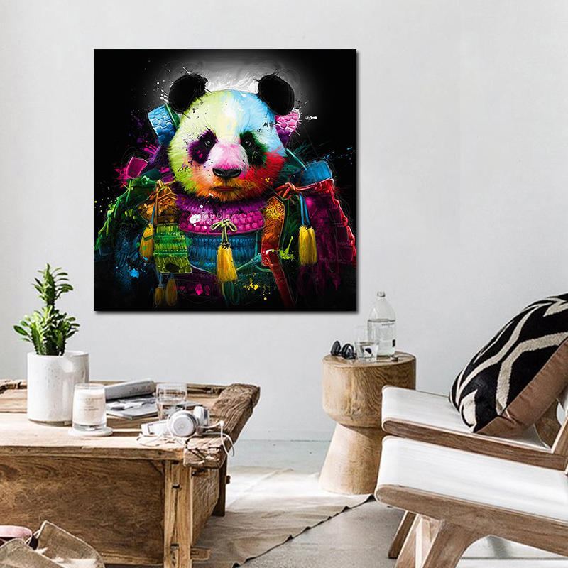 Ručně Malované Olejomalby Miico Nástěnné Malby Zvířat Panda Pro Domácí Dekoraci