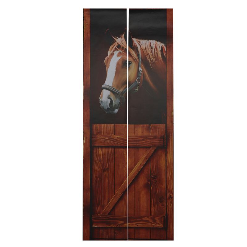 Samolepící Nálepky Na Nástěnnou Malbu 3d Samolepka Na Zeď Na Dveře Koně Wrap Home Decor 77x200cm