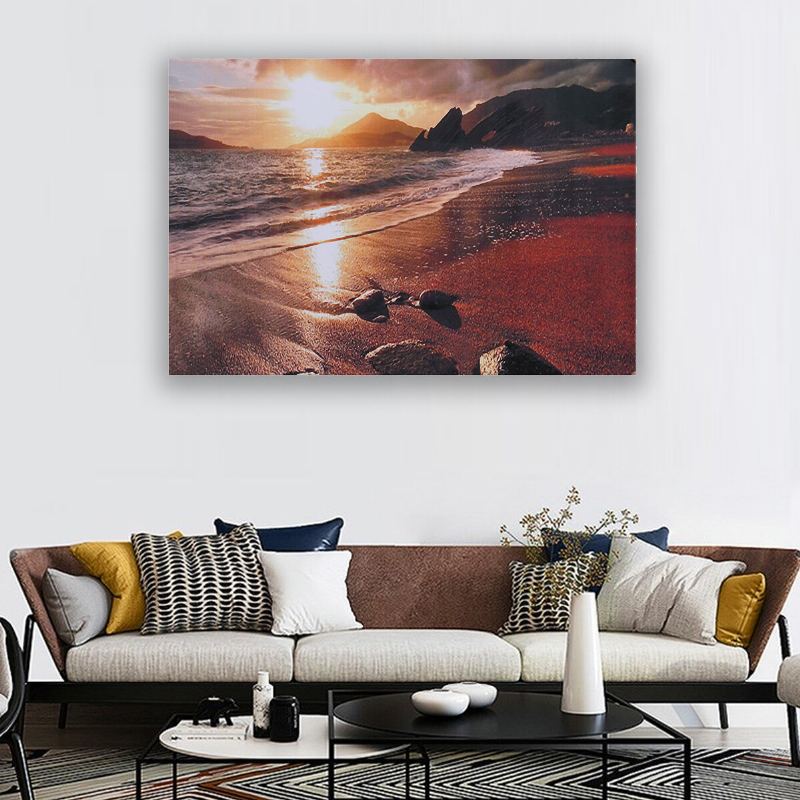 Sunset Beach Krajina Nástěnný Umělecký Obraz Na Plátně Dekor Bezrámové Plátno Pro Domácí Dekoraci