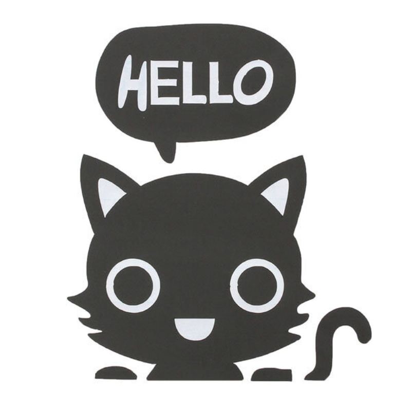 Vinylové Odnímatelné Samolepky Funny Cat Switch Black Art Decal Home Decor